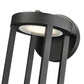 Z-Lite Leland 9" 1-Light LED Sand Black and Sand Blast Glass Shade Outdoor Wall Light