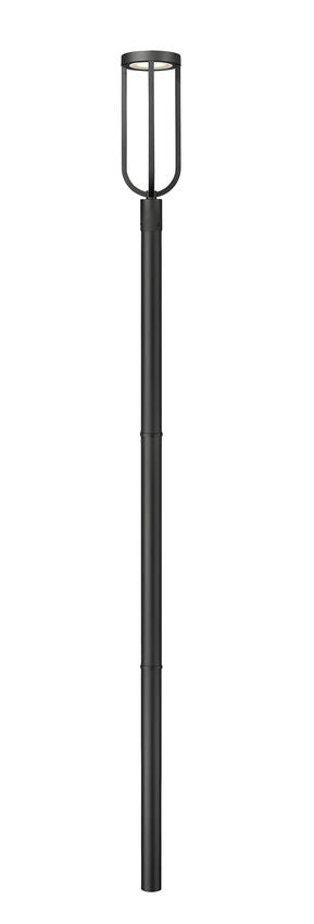 Z-Lite Leland 9" W x 119" H 1-Light LED Sand Black Outdoor Post Mounted Fixture