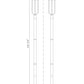 Z-Lite Leland 9" W x 119" H 1-Light LED Sand Black Outdoor Post Mounted Fixture