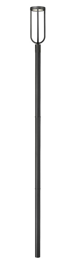 Z-Lite Leland 9" W x 143" H 1-Light LED Sand Black Outdoor Post Mounted Fixture