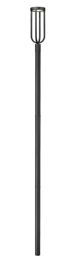 Z-Lite Leland 9" W x 143" H 1-Light LED Sand Black Outdoor Post Mounted Fixture