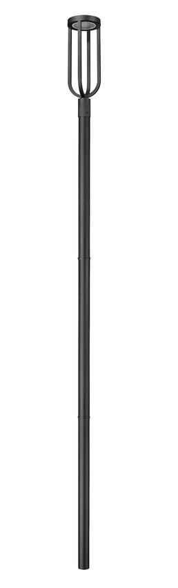 Z-Lite Leland 9" W x 143" H 1-Light LED Sand Black Outdoor Post Mounted Fixture