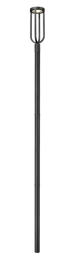 Z-Lite Leland 9" W x 143" H 1-Light LED Sand Black Outdoor Post Mounted Fixture