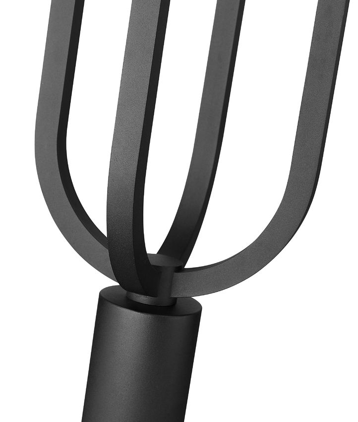 Z-Lite Leland 9" W x 26" H 1-Light LED Sand Black Outdoor Post Mount Fixture