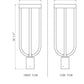 Z-Lite Leland 9" W x 26" H 1-Light LED Sand Black Outdoor Post Mount Fixture