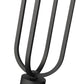 Z-Lite Leland 9" W x 92" H 1-Light LED Sand Black and Sand Blast Glass Shade Outdoor Post Mounted Fixture