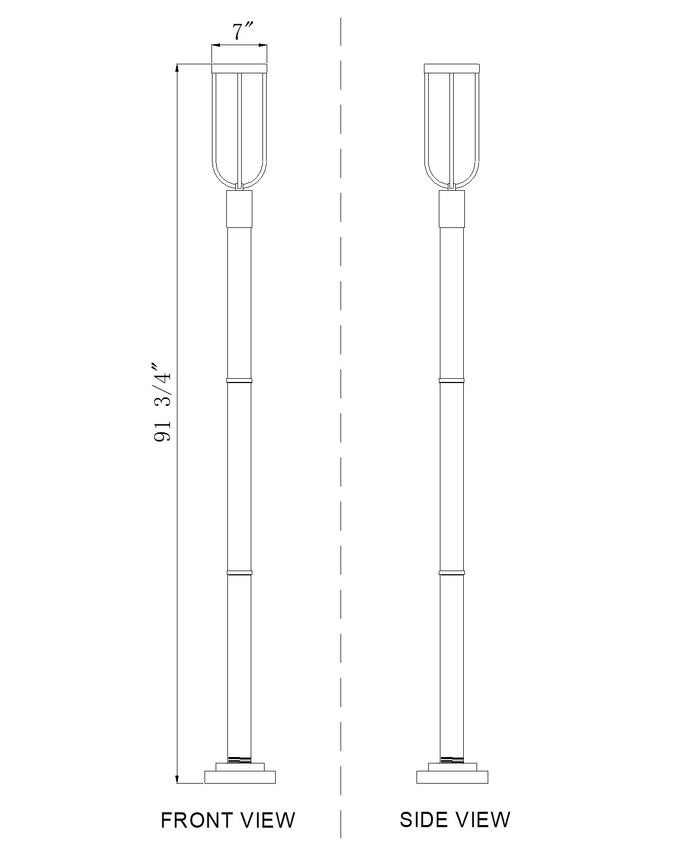 Z-Lite Leland 9" W x 92" H 1-Light LED Sand Black and Sand Blast Glass Shade Outdoor Post Mounted Fixture