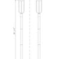 Z-Lite Leland 9" W x 97" H 1-Light LED Sand Black Outdoor Post Mounted Fixture