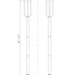 Z-Lite Leland 9" W x 97" H 1-Light LED Sand Black Outdoor Post Mounted Fixture