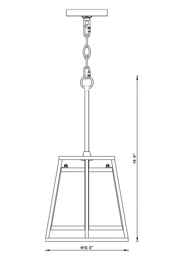 Z-Lite Lenyx Pendant 10" 1-Light Brushed Nickel Mini Pendant Light With White Fabric Shade