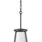 Z-Lite Lenyx Pendant 10" 1-Light Iron Ore Mini Pendant Light With White Fabric Shade