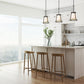 Z-Lite Lenyx Pendant 10" 1-Light Iron Ore Mini Pendant Light With White Fabric Shade