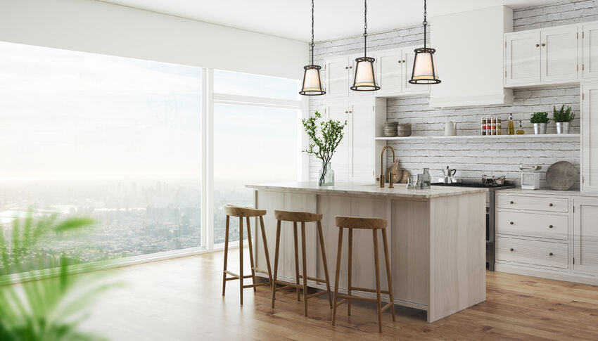 Z-Lite Lenyx Pendant 10" 1-Light Iron Ore Mini Pendant Light With White Fabric Shade