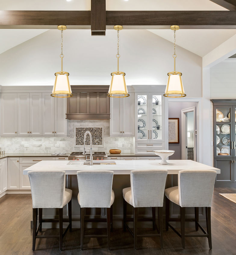 Z-Lite Lenyx Pendant 10" 1-Light Rubbed Brass Mini Pendant Light With White Fabric Shade