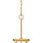 Z-Lite Lenyx Pendant 10" 1-Light Rubbed Brass Mini Pendant Light With White Fabric Shade
