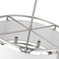Z-Lite Lenyx Pendant 26" 6-Light Brushed Nickel Pendant Light With White Fabric Shade