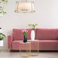 Z-Lite Lenyx Pendant 26" 6-Light Brushed Nickel Pendant Light With White Fabric Shade