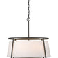 Z-Lite Lenyx Pendant 26" 6-Light Iron Ore Pendant Light With White Fabric Shade