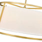 Z-Lite Lenyx Pendant 26" 6-Light Rubbed Brass Pendant Light With White Fabric Shade
