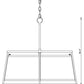 Z-Lite Lenyx Pendant 26" 6-Light Rubbed Brass Pendant Light With White Fabric Shade
