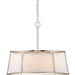 Z-Lite Lenyx Pendant 32" 8-Light Brushed Nickel Pendant Light With White Fabric Shade