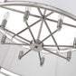 Z-Lite Lenyx Pendant 32" 8-Light Brushed Nickel Pendant Light With White Fabric Shade