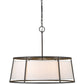 Z-Lite Lenyx Pendant 32" 8-Light Iron Ore Pendant Light With White Fabric Shade