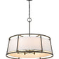 Z-Lite Lenyx Pendant 32" 8-Light Iron Ore Pendant Light With White Fabric Shade