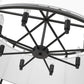 Z-Lite Lenyx Pendant 32" 8-Light Iron Ore Pendant Light With White Fabric Shade
