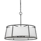 Z-Lite Lenyx Pendant 32" 8-Light Iron Ore Pendant Light With White Fabric Shade