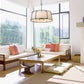 Z-Lite Lenyx Pendant 32" 8-Light Iron Ore Pendant Light With White Fabric Shade