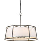 Z-Lite Lenyx Pendant 32" 8-Light Iron Ore Pendant Light With White Fabric Shade