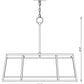 Z-Lite Lenyx Pendant 32" 8-Light Rubbed Brass Pendant Light With White Fabric Shade