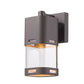 Z-Lite Lestat 4" 1-Light LED Deep Bronze Outdoor Wall Sconce With Clear Glass Shade