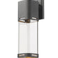 Z-Lite Lestat 5" 1-Light LED Black Outdoor Wall Sconce With Clear Glass Shade