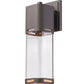 Z-Lite Lestat 5" 1-Light LED Deep Bronze Outdoor Wall Sconce With Clear Glass Shade