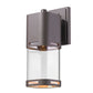 Z-Lite Lestat 5" W x 14" H 1-Light LED Deep Bronze Outdoor Wall Sconce With Clear Glass Shade