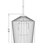 Z-Lite Lido 13" 1-Light Matte Black Pendant Light With Clear Seeded Glass Shade