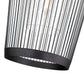 Z-Lite Lido 19" 1-Light Matte Black Pendant Light With Clear Seeded Glass Shade