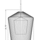 Z-Lite Lido 19" 1-Light Matte Black Pendant Light With Clear Seeded Glass Shade