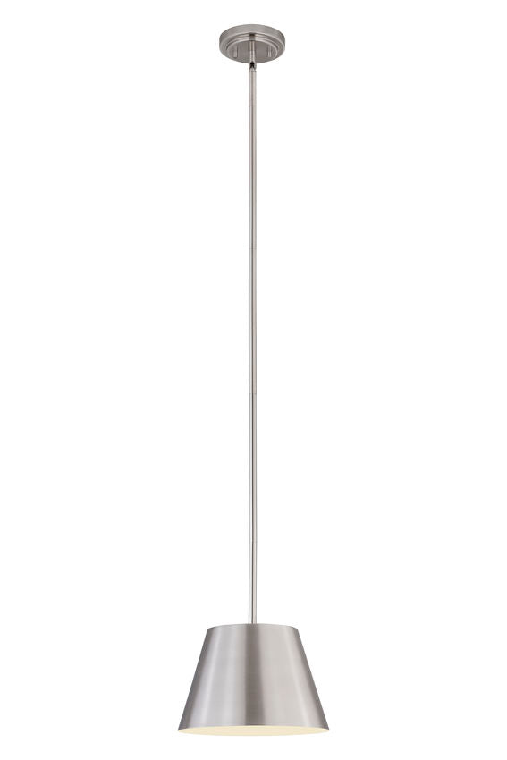Z-Lite Lilly 12" 1-Light Brushed Nickel Steel Pendant Light