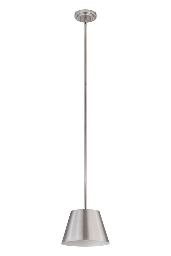 Z-Lite Lilly 12" 1-Light Brushed Nickel Steel Pendant Light