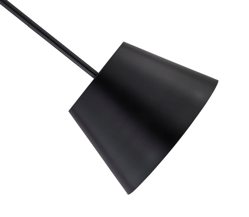 Z-Lite Lilly 12" 1-Light Matte Black Steel Pendant Light