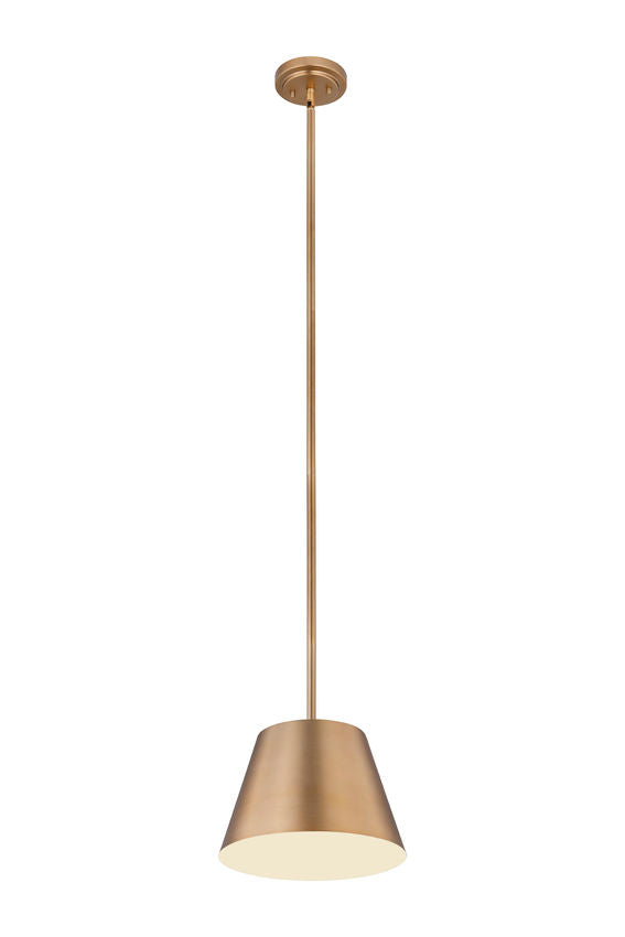 Z-Lite Lilly 12" 1-Light Modern Gold Steel Pendant Light