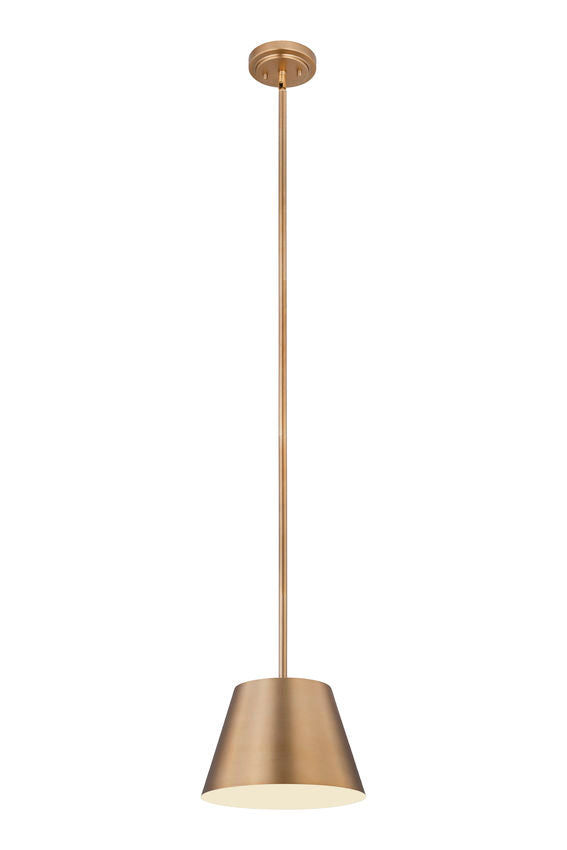 Z-Lite Lilly 12" 1-Light Modern Gold Steel Pendant Light