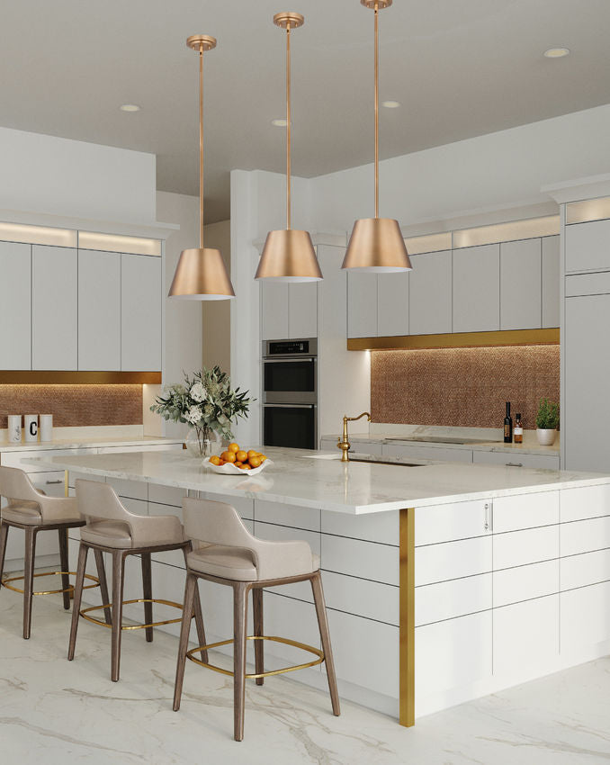 Z-Lite Lilly 12" 1-Light Modern Gold Steel Pendant Light