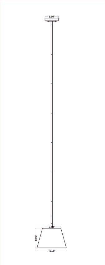 Z-Lite Lilly 12" 1-Light Modern Gold Steel Pendant Light