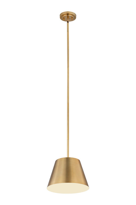 Z-Lite Lilly 12" 1-Light Rubbed Brass Steel Pendant Light