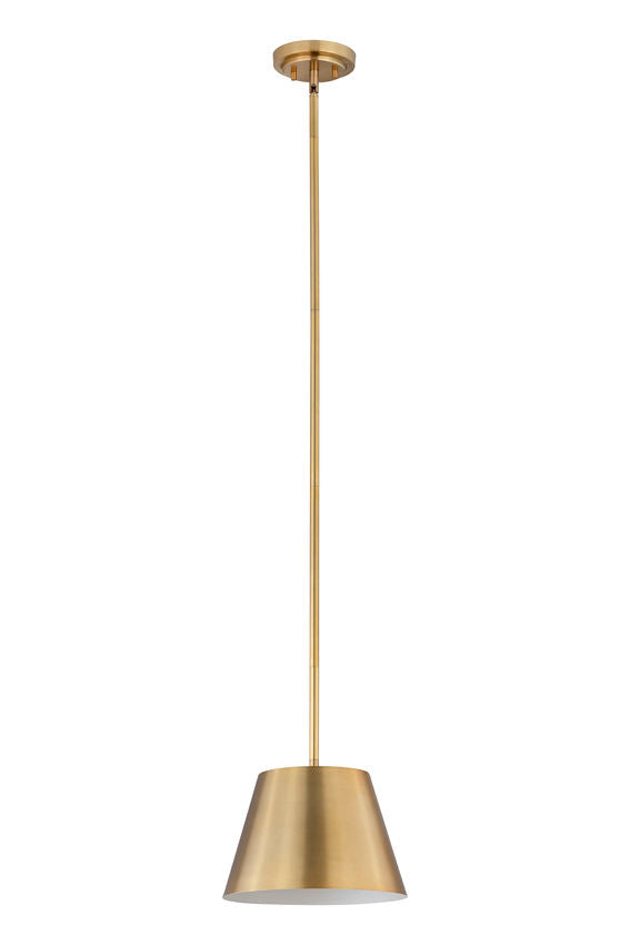 Z-Lite Lilly 12" 1-Light Rubbed Brass Steel Pendant Light