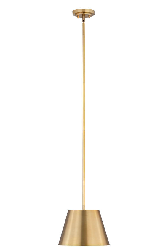 Z-Lite Lilly 12" 1-Light Rubbed Brass Steel Pendant Light